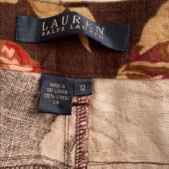 Ralph Lauren Brown Floral Ankle Pants - Picture 6 of 6